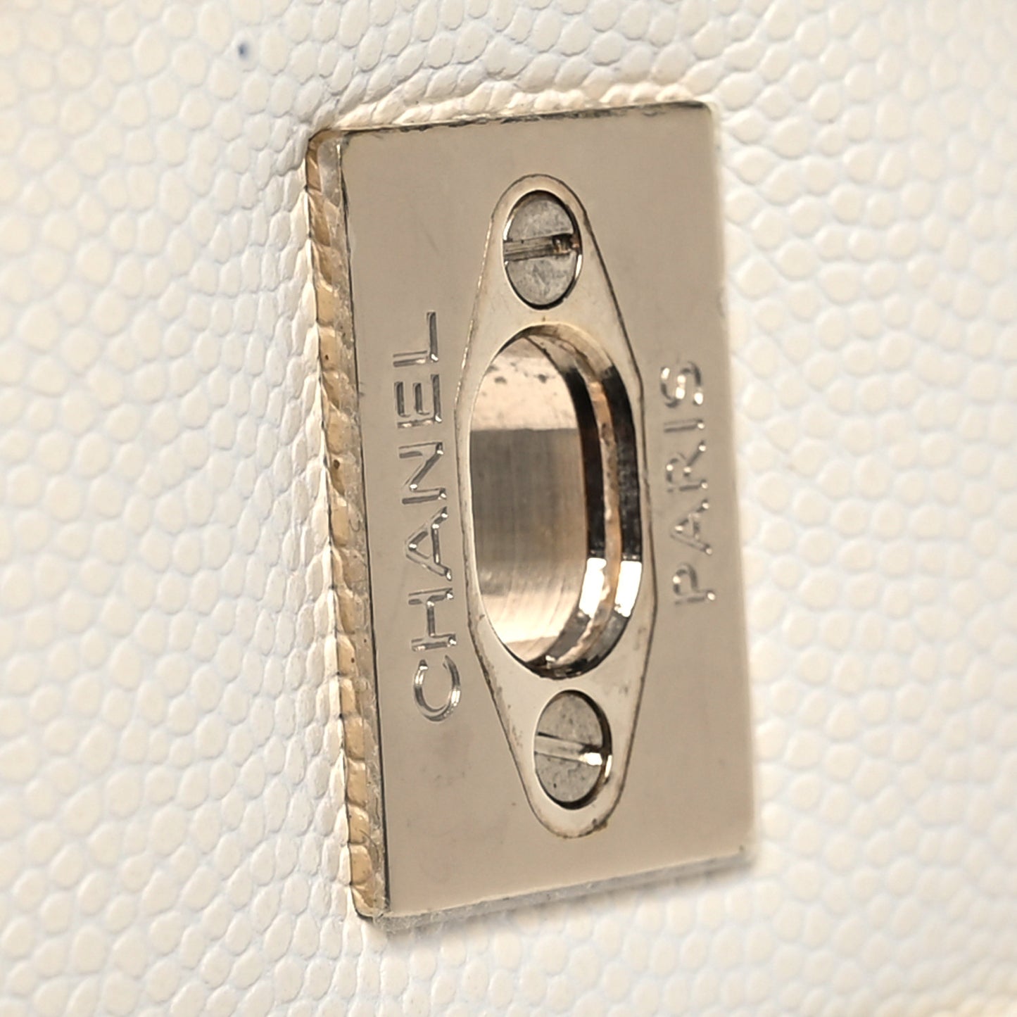 Caviar Quilted Jumbo Double Flap White