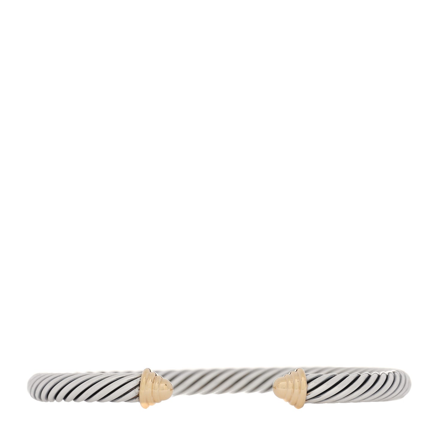 Sterling Silver 14K Yellow Gold 5mm Cable Classics Bracelet