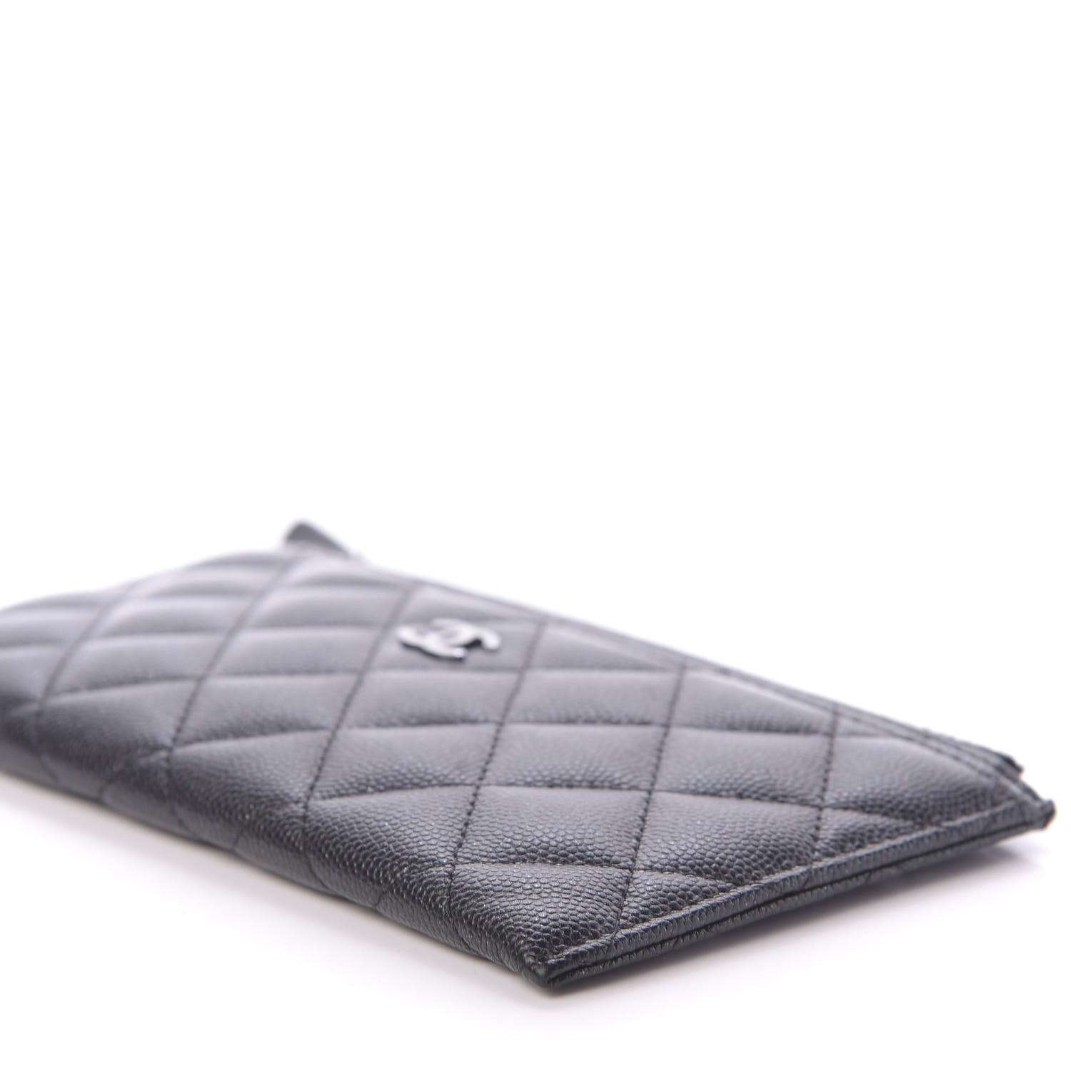 Chanel Iridescent Caviar Quilted Classic Zip Pouch Black 7 of 11