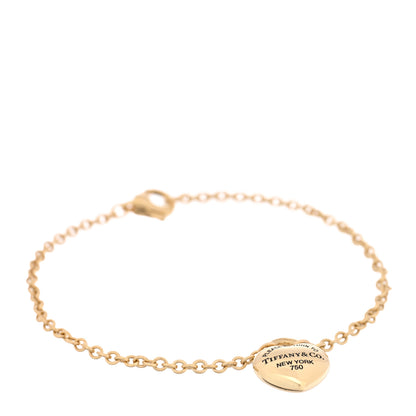 Tiffany 18K Yellow Gold Return To Tiffany Full Heart Bracelet 1 of 3