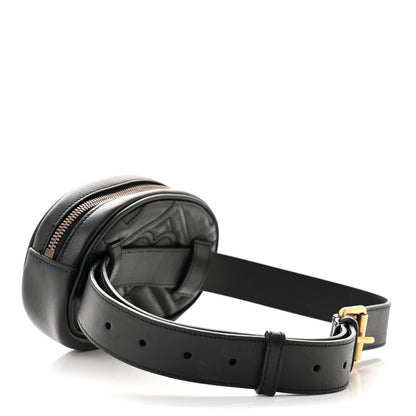 Gucci Calfskin Matelasse GG Marmont Belt Bag 85 34 Black 3 of 11