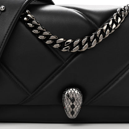 Bulgari Calfskin Matelasse Serpenti Cabochon Crossbody Bag Black 8 of 11