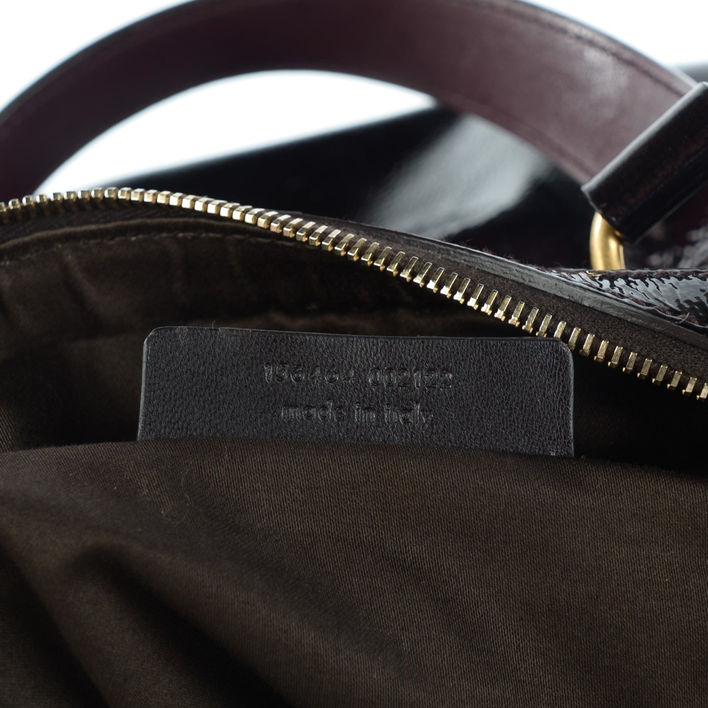 Patent Calfskin Large Muse Aubergine