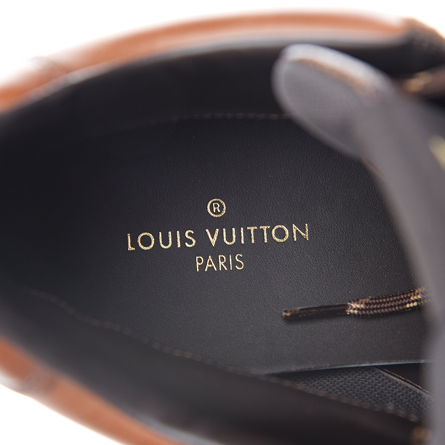 Louis Vuitton Calfskin Damier Ebene Oberkampf Ankle Boots 9 Cognac 7 of 8