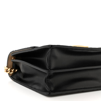 Fendi Vitello Liberty Bi-Color FF 1974 Embossed Small Kan U Shoulder Bag Maya Black 9 of 11