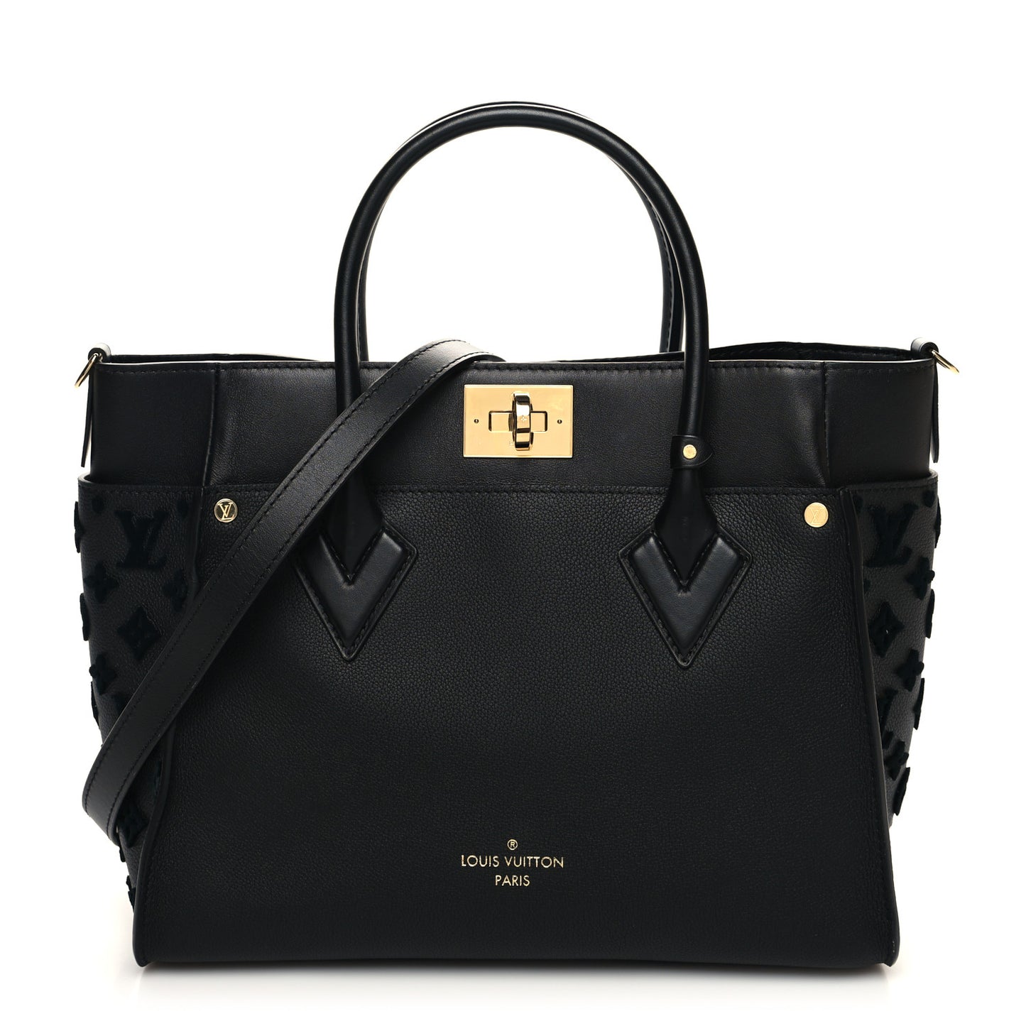 Calfskin Monogram Tufting On My Side Black