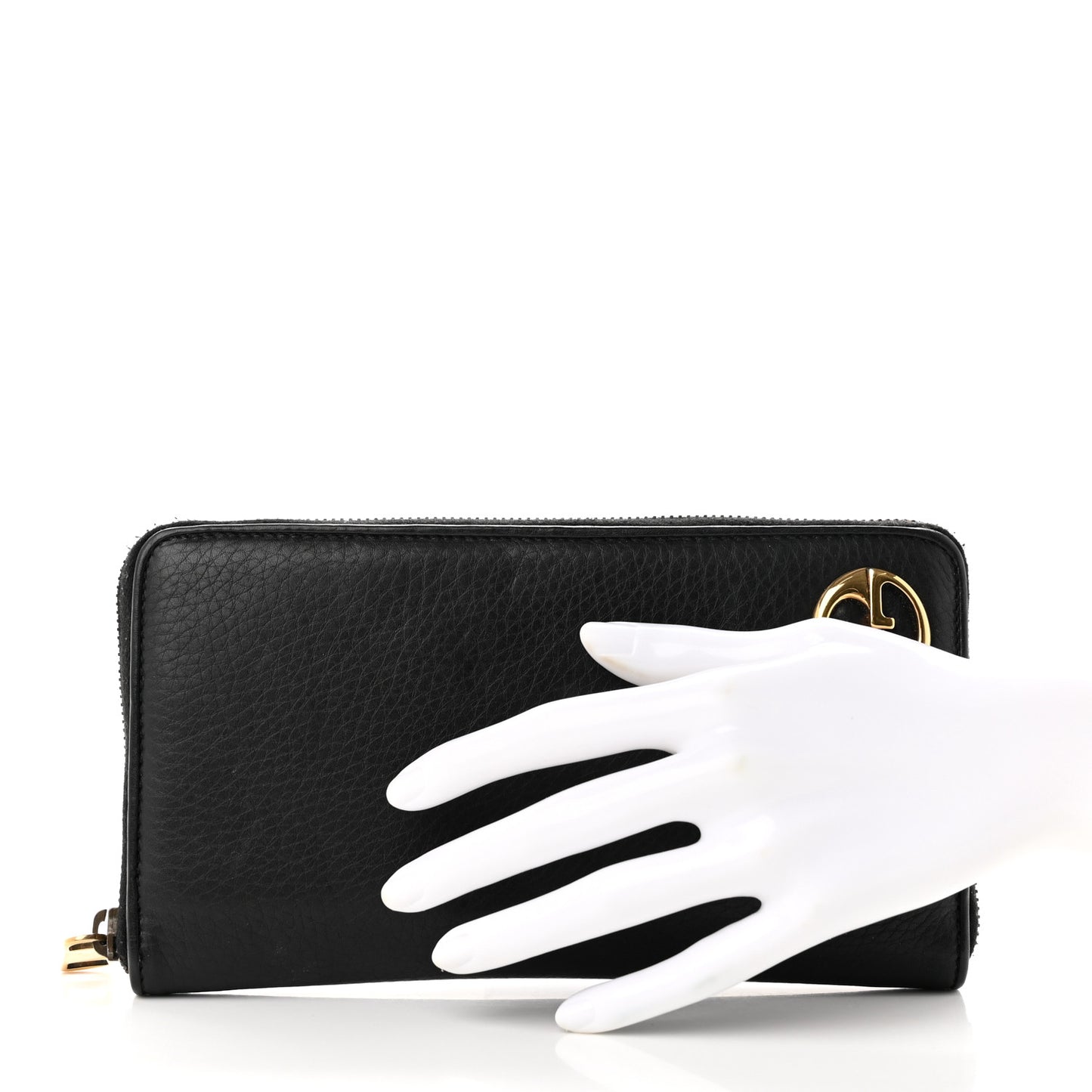 Calfskin 1973 Zip Around Wallet Black