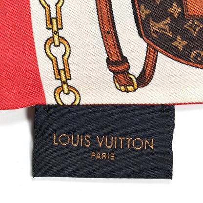 Louis Vuitton Silk Monogram Tribute To Bandeau Red 3 of 10