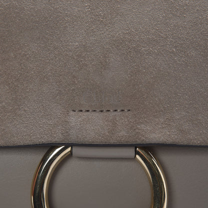 Chloe Suede Calfskin Small Faye Shoulder Bag Motty Grey 15 of 15