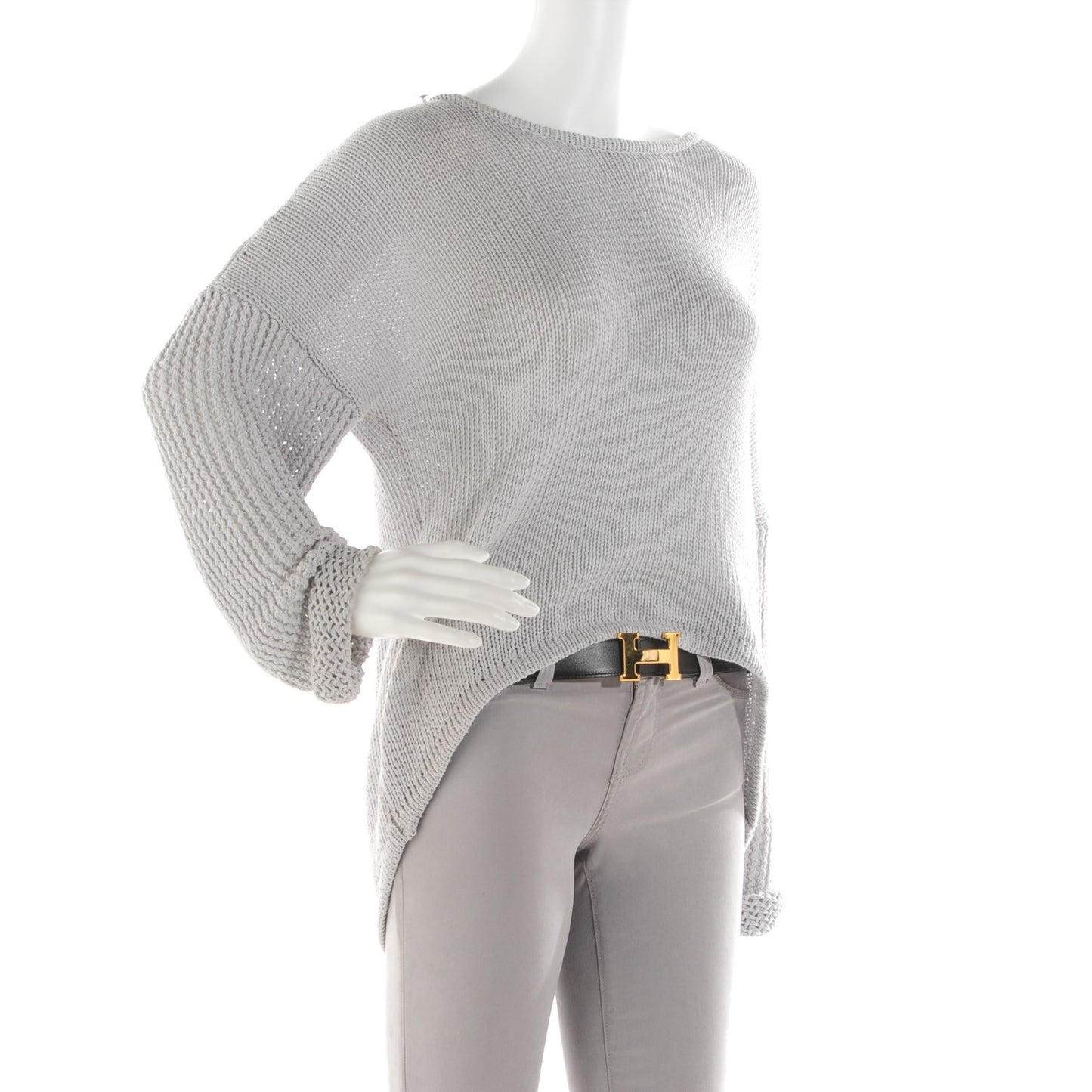 Togo Box 32mm H Belt 95 Orange Chocolate