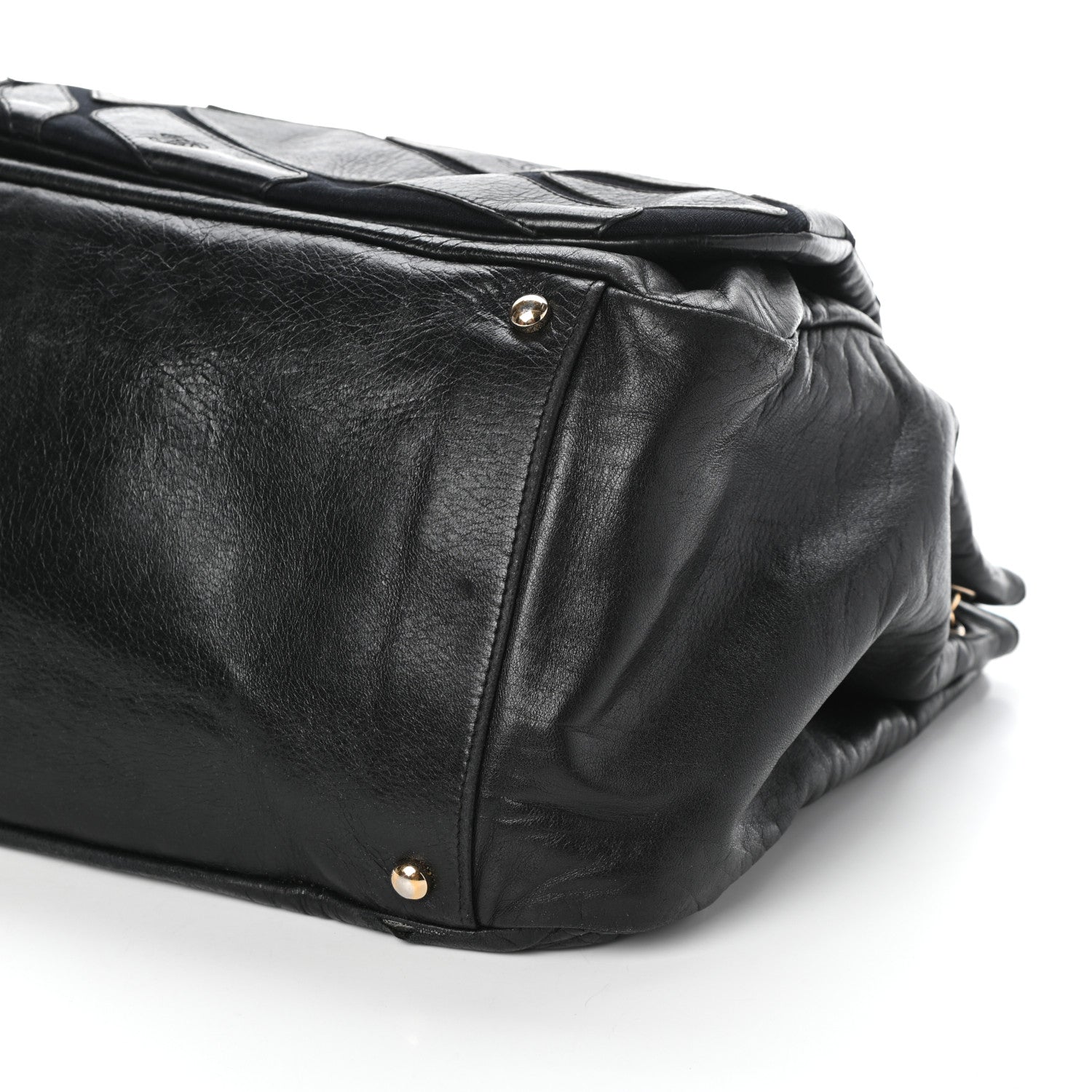Chanel Lambskin Jersey Scales Flap Bag Black 10 of 11