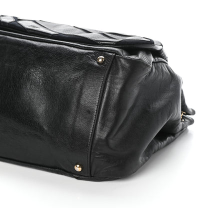 Chanel Lambskin Jersey Scales Flap Bag Black 10 of 11