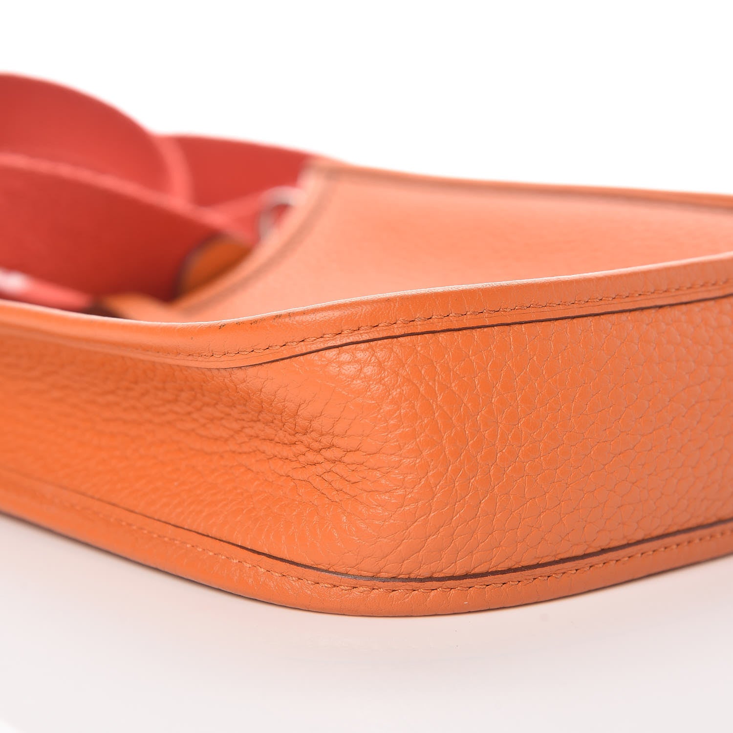 Hermes Taurillon Clemence Amazone Evelyne TPM Orange Peony 5 of 14