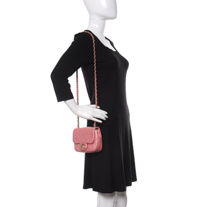 Chanel Iridescent Lambskin Quilted Precious Jewel Mini Square Flap Pink 2 of 11