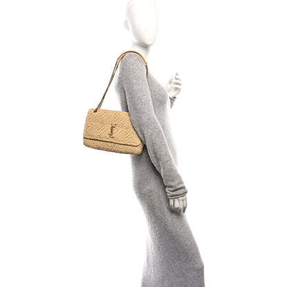 Saint Laurent Raffia Monogram Medium Jamie Natural Avorio 2 of 11