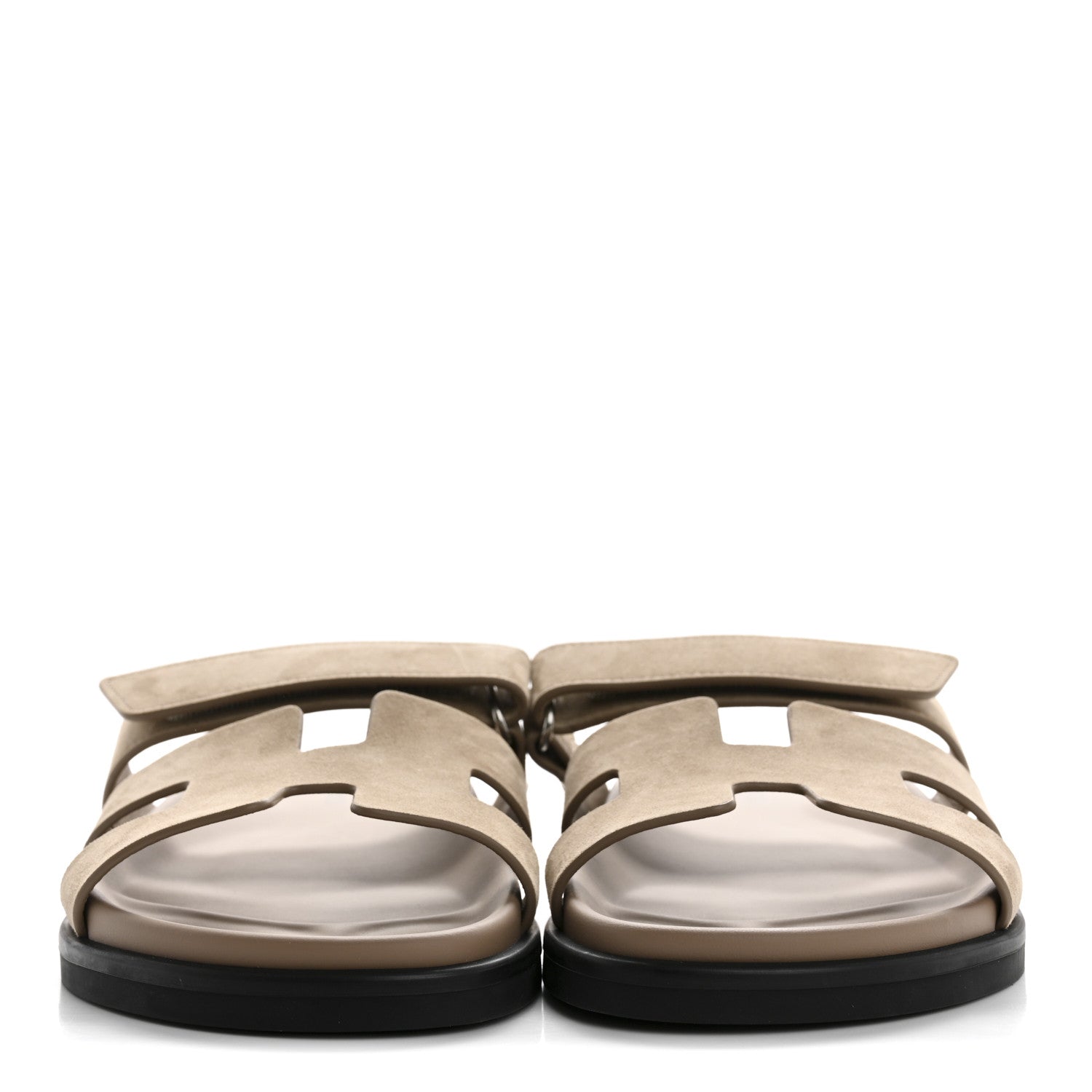Hermes Suede Goatskin Womens Chypre Sandals 39 Beige Sable 3 of 10