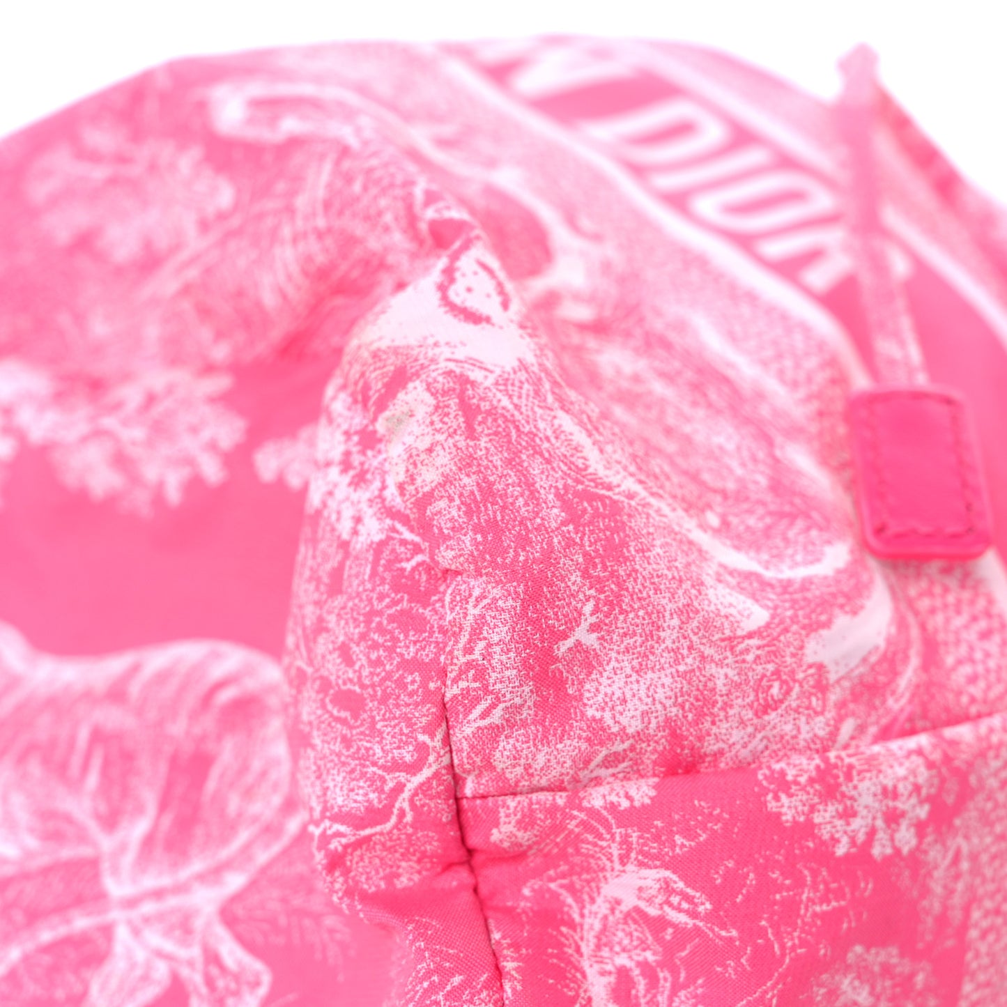 Technical Fabric Embroidered Toile De Jouy DiorTravel Pouch Fuchsia