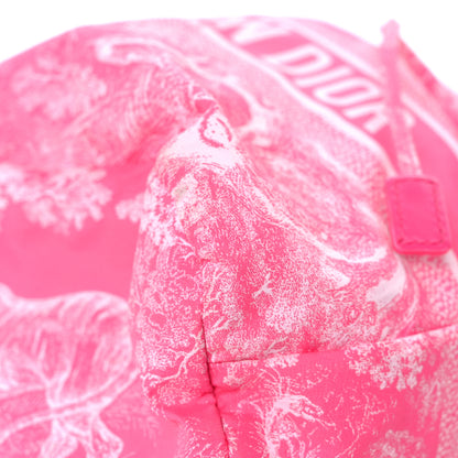 Christian Dior Technical Fabric Embroidered Toile De Jouy DiorTravel Pouch Fuchsia 8 of 11