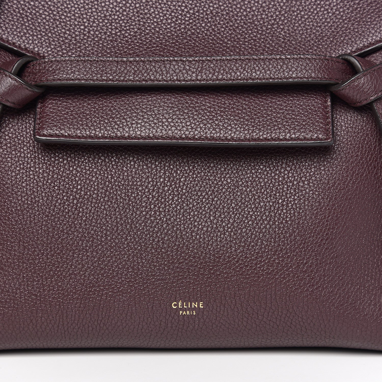 Celine Grained Calfskin Micro Belt Bag Burgundy 10 of 10