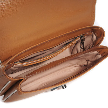 Prada Saffiano Lux Medium Sound Shoulder Bag Caramel 6 of 10