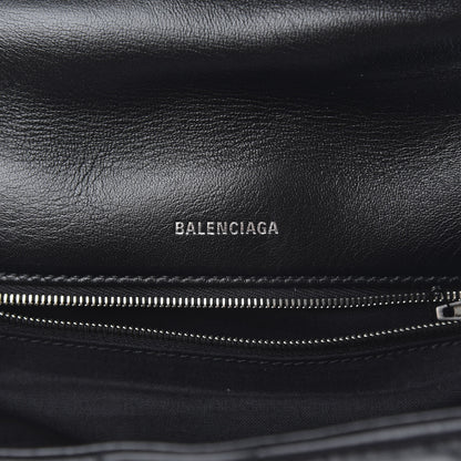 Balenciaga Nappa Calfskin Quilted Touch B Puffy Clutch Black 6 of 7