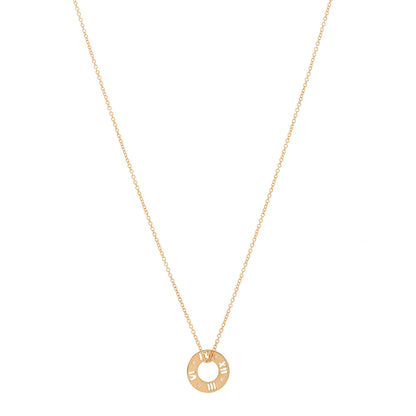 Tiffany 18K Rose Gold Diamond Atlas Pierced Pendant Necklace 1 of 3