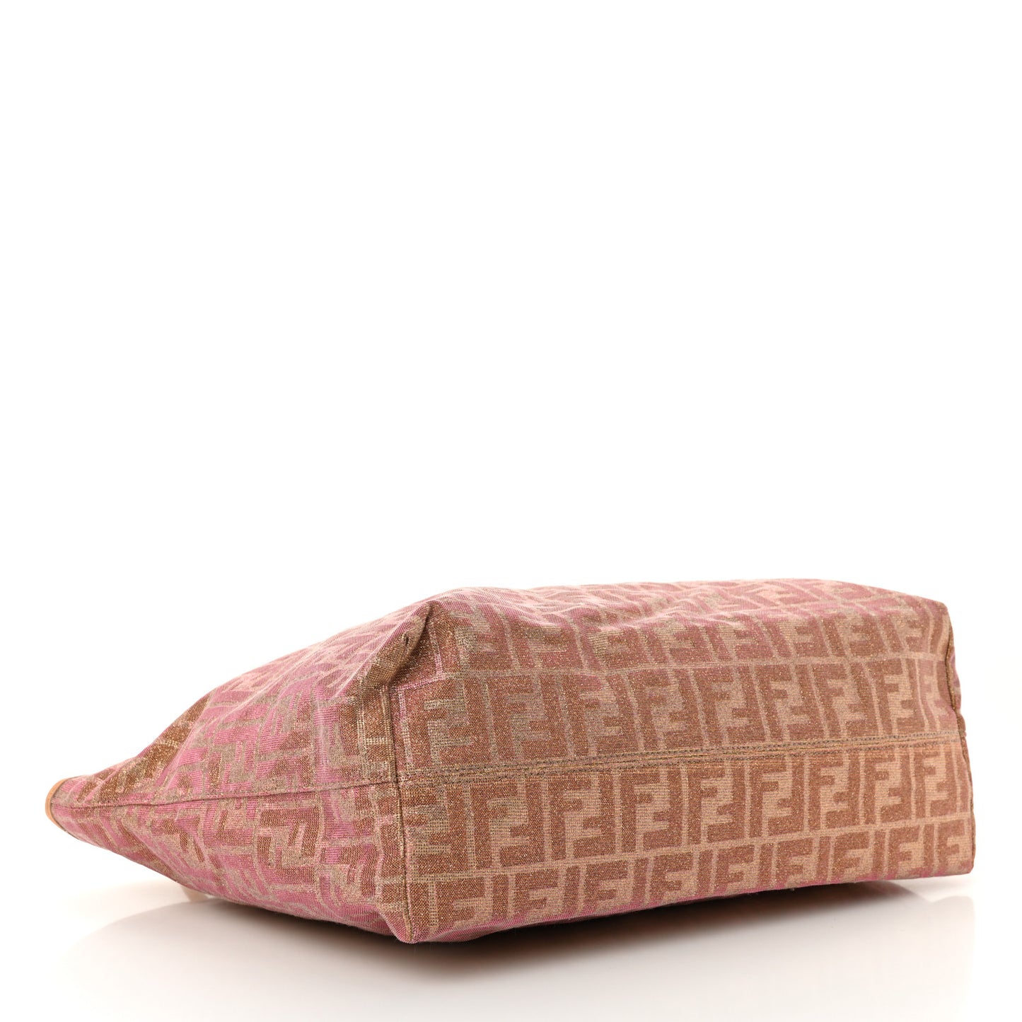 Metallic Lurex Zucca Medium Roll Tote Arancio