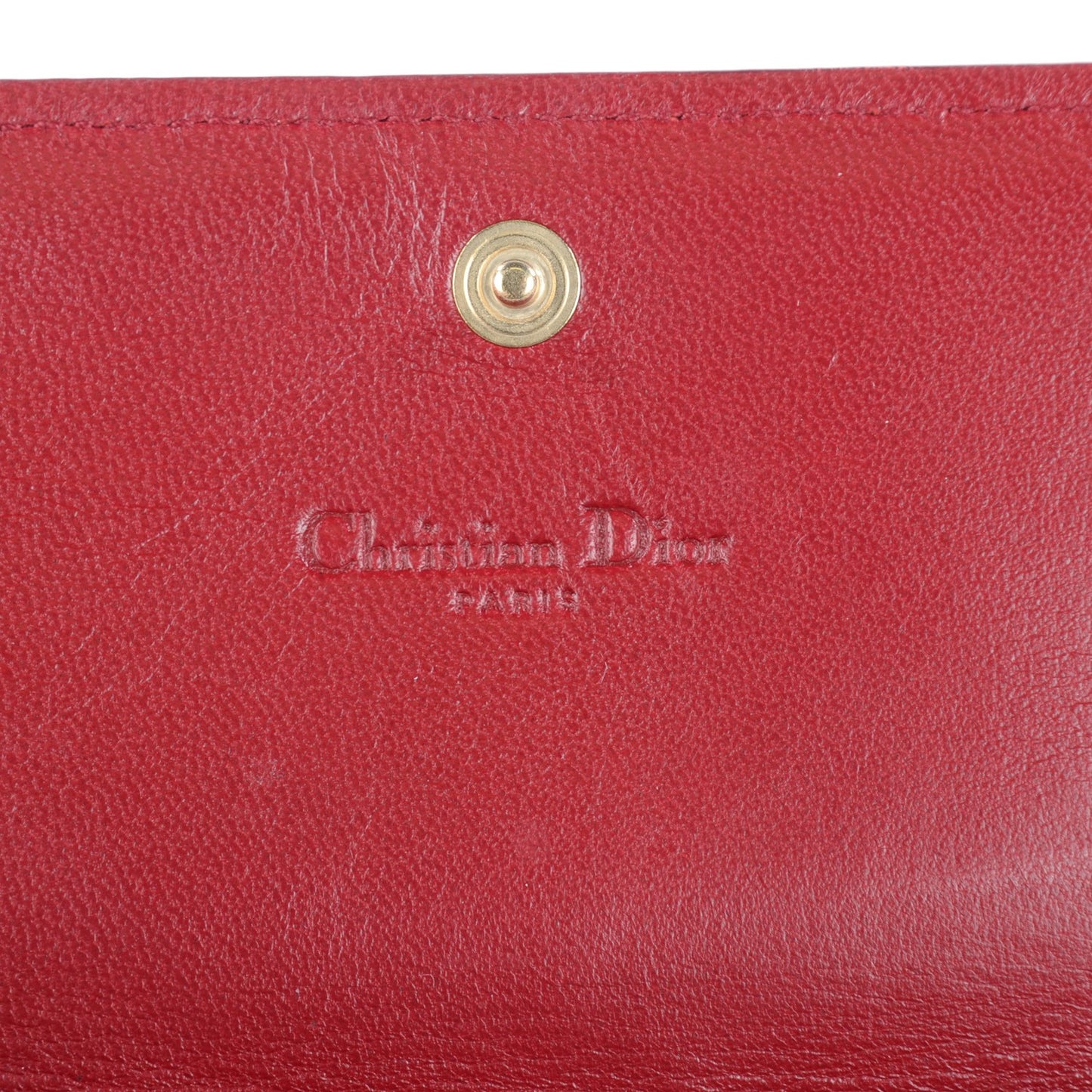 Lambskin Cannage Rendezvous Wallet Red