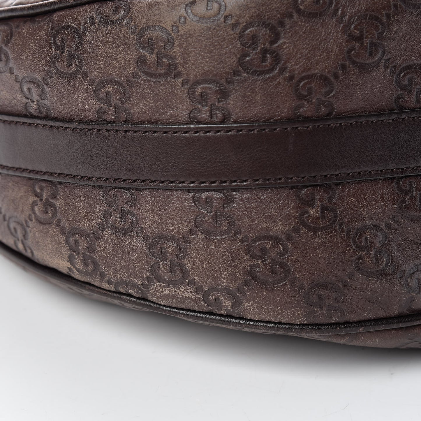 Guccissima Medium GG Twins Hobo Dark Brown