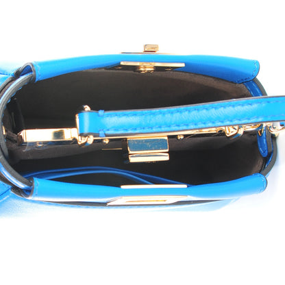 Fendi Shiny Nappa Micro Peekaboo Iconic Satchel Blue Royal 5 of 8