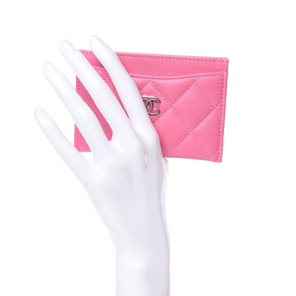 Chanel Lambskin Quilted Card Holder Pink 2 of 9