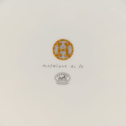 Hermes Porcelain Mosaique Au 24 Soup Bowl Gold 5 of 6