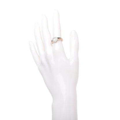 Chopard 18K White Gold Diamond Happy Diamonds Heart Ring 50 5.25 2 of 5