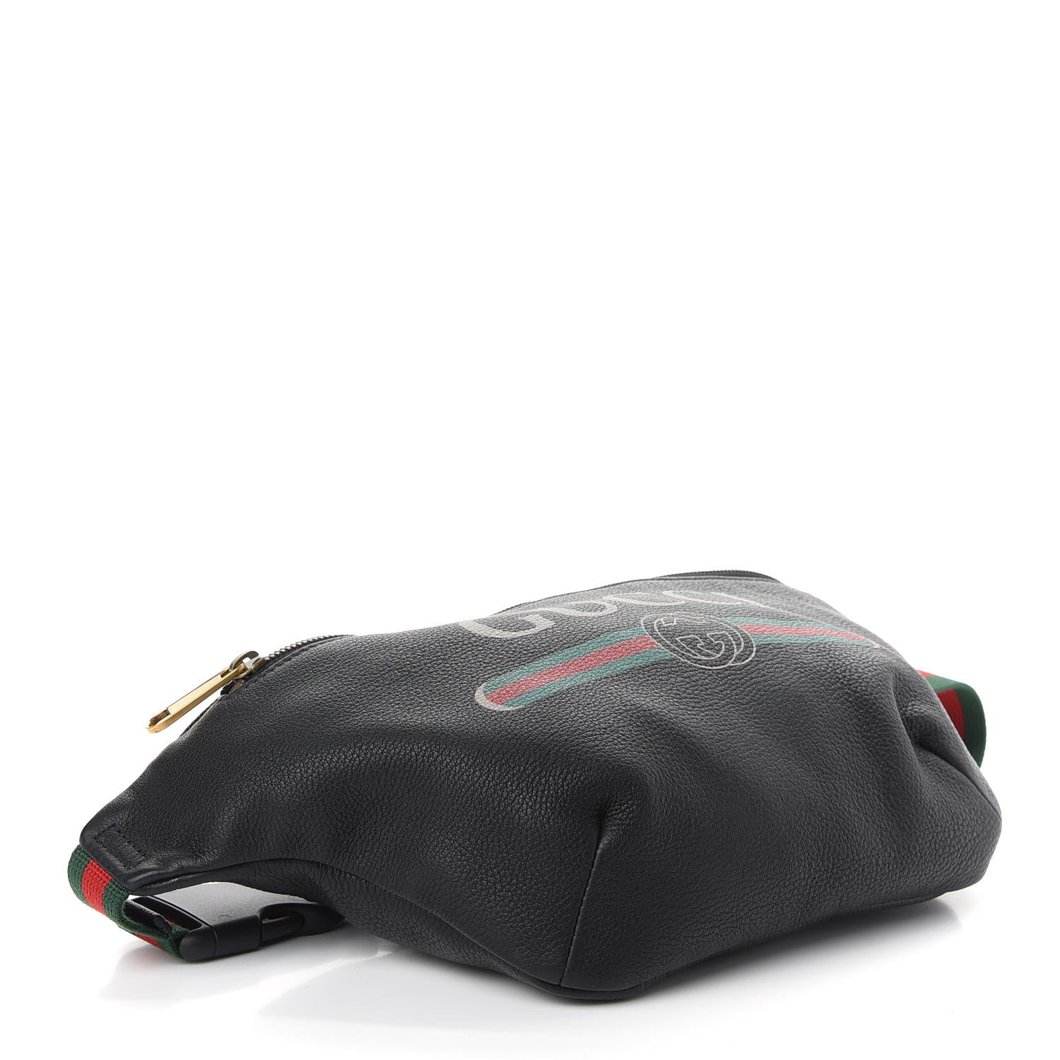 Gucci Grained Calfskin Logo Belt Bag Black 4 of 9