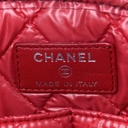 Chanel Lambskin Quilted Cosmetic Case Red 6 of 12