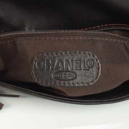 Chanel Lambskin CC Tassel Shoulder Flap Bag Brown 6 of 7