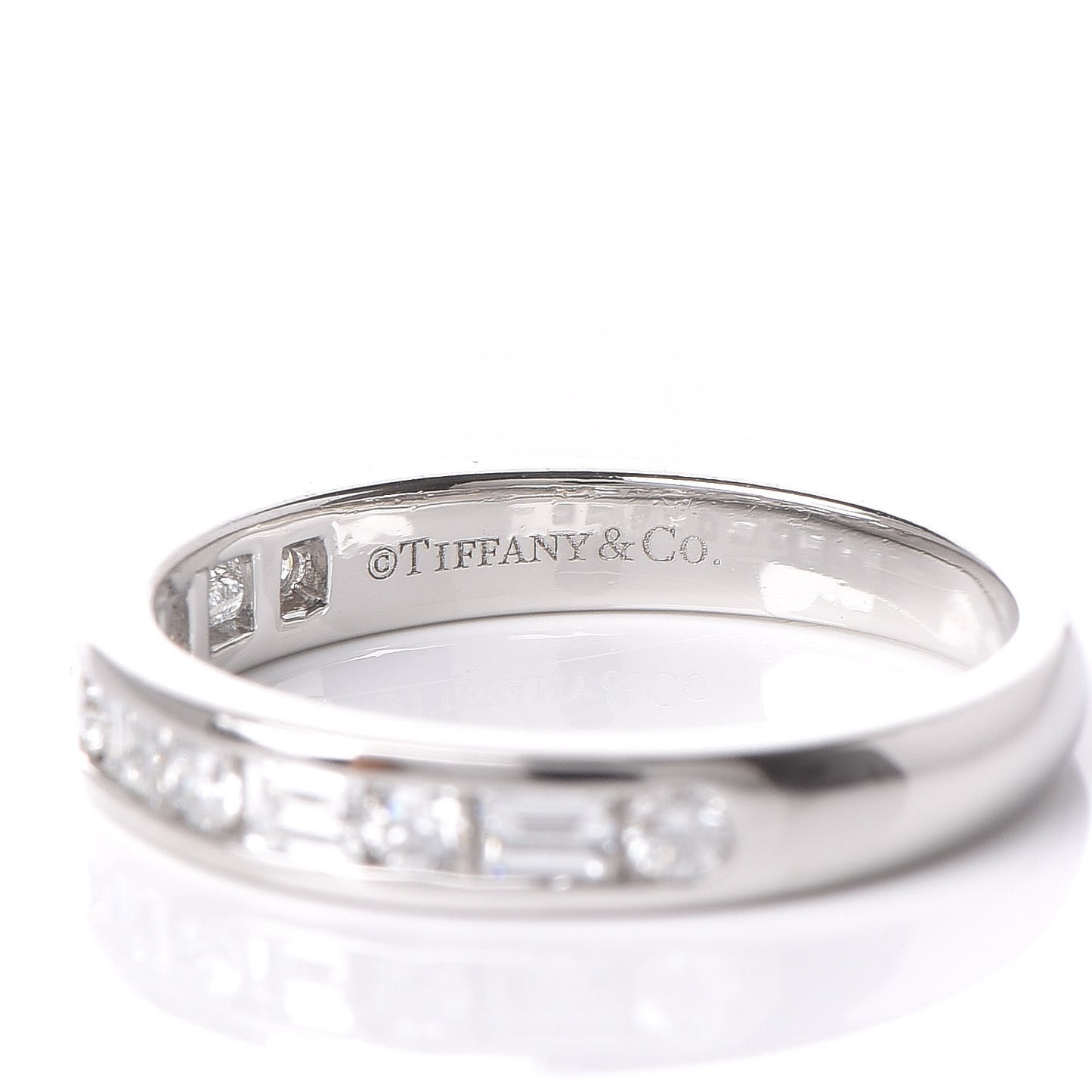 Platinum Diamond 3mm Channel-Set Band Ring 56 7.75