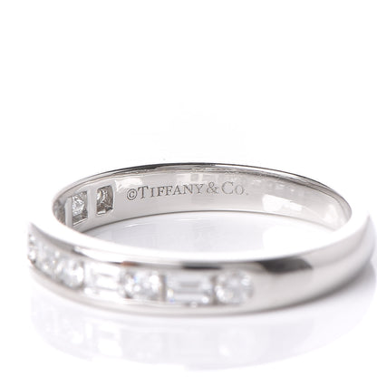 Tiffany Platinum Diamond 3mm Channel-Set Band Ring 56 7.75 4 of 5