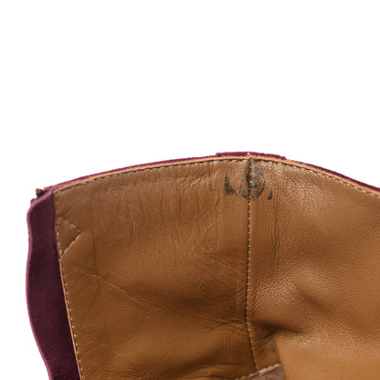 Hermes Suede Goatskin Joueuse Ankle Boots 38.5 Lie De Vin 9 of 9