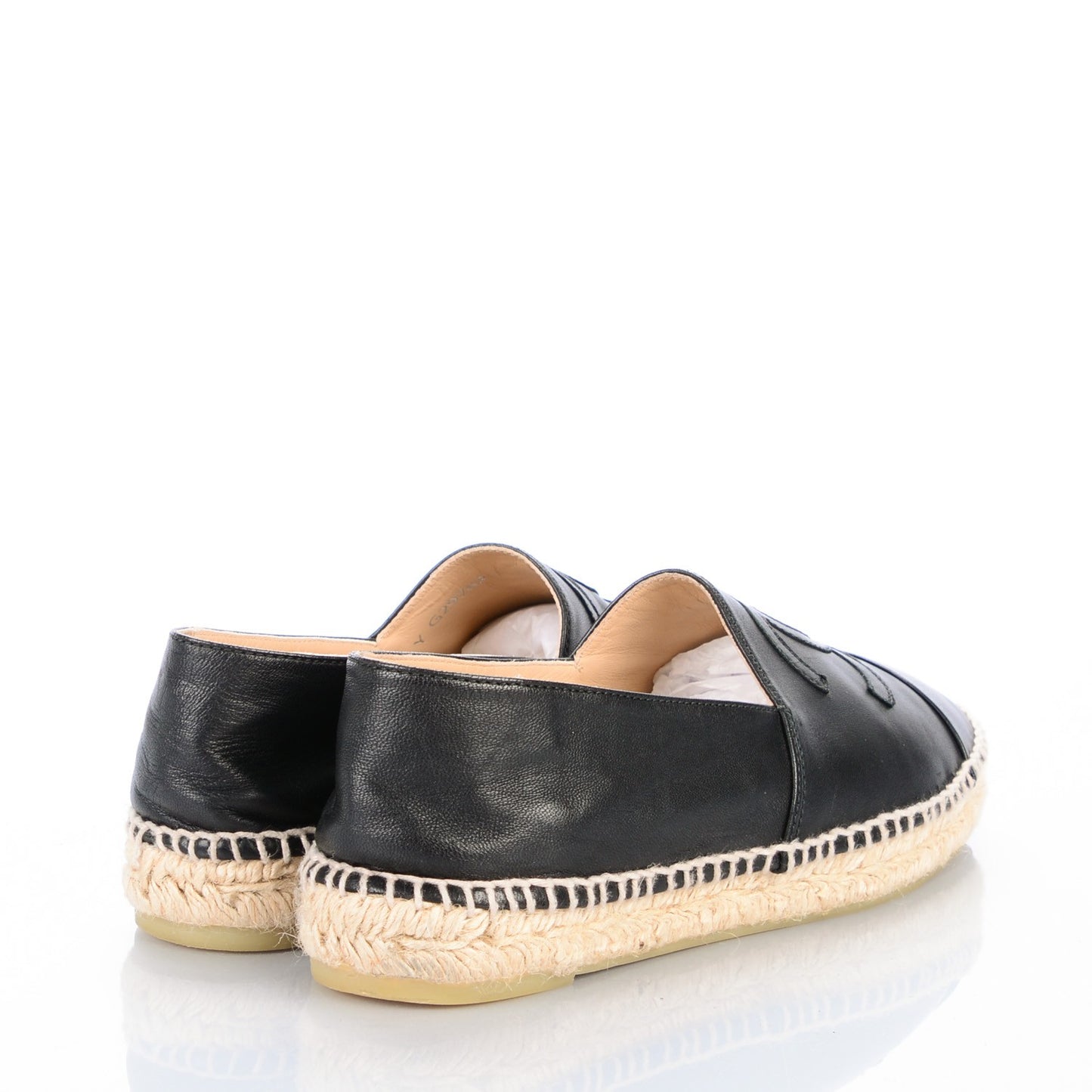 Lambskin CC Espadrilles 39 Black