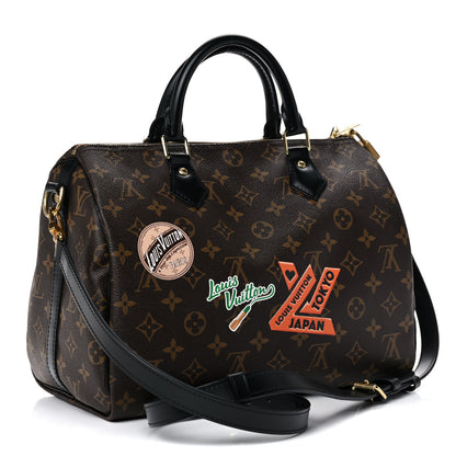 Louis Vuitton Monogram My World Tour Speedy Bandouliere 30 Black 3 of 19