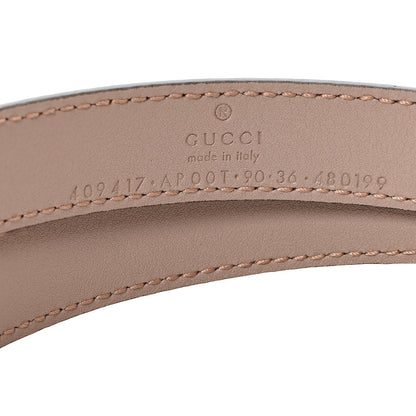Gucci Calfskin Double G 20mm Belt 90 36 Porcelain Rose 3 of 4