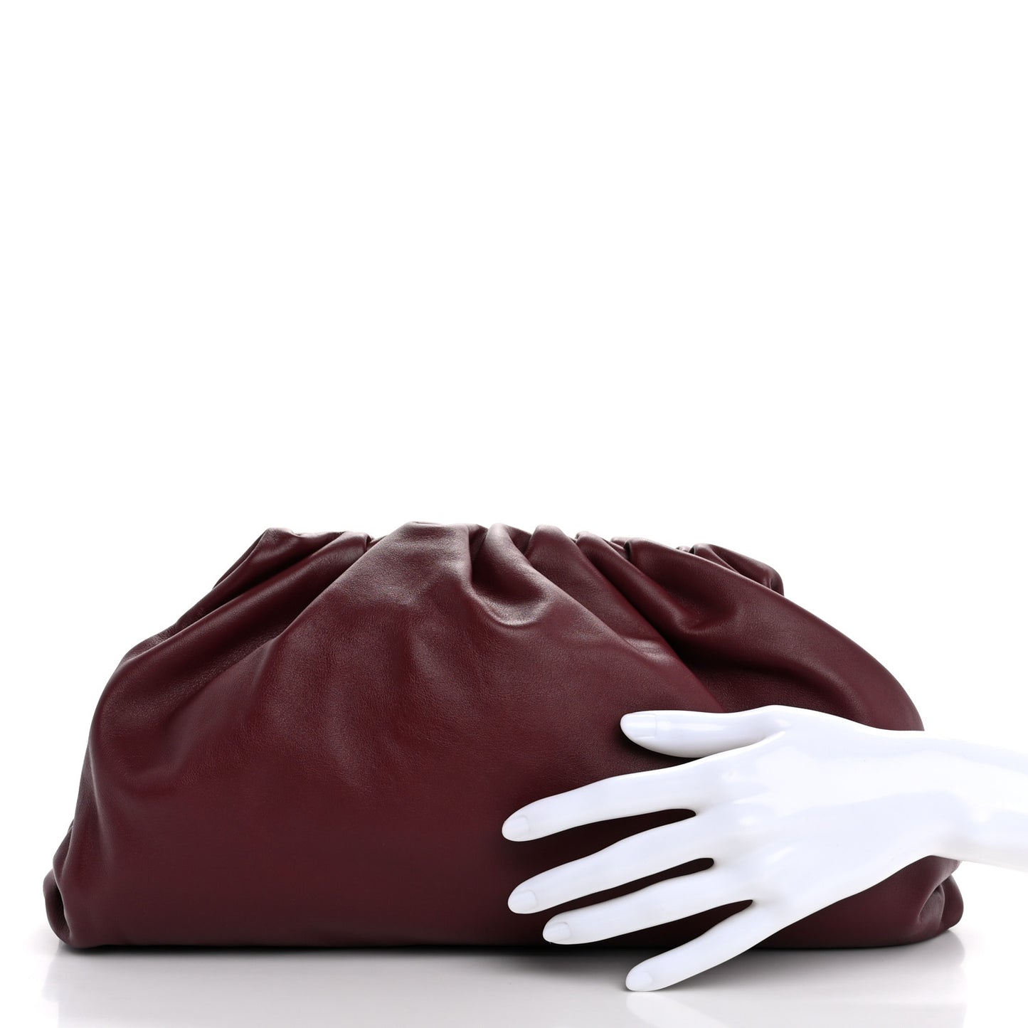 Smooth Butter Calf The Pouch Oversized Clutch Bordeaux