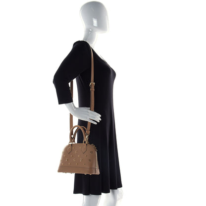 Louis Vuitton Calfskin Metal Monogram Alma BB Camel Brown 2 of 10