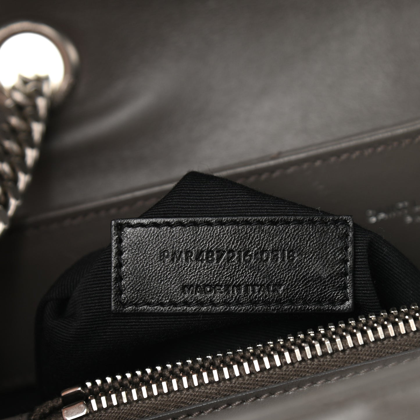 Calfskin Y Quilted Monogram Medium Loulou Chain Satchel Pebble