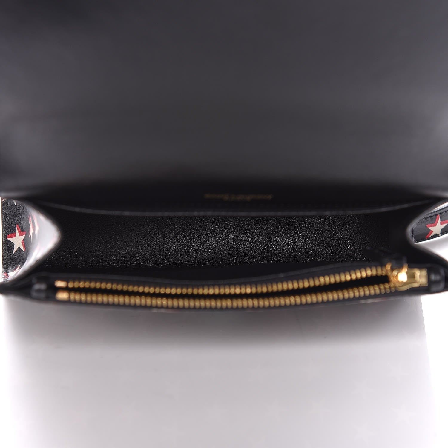 Saint Laurent Smooth Calfskin Star Print Monogram Kate Belt Bag Black Ivory Red 5 of 10