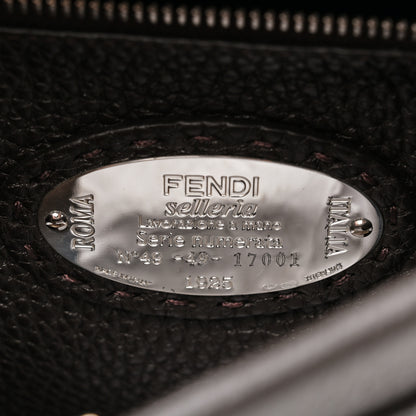 Fendi Calfskin Romano Selleria Mini Peekaboo Iconic Fit Satchel Brown 6 of 10
