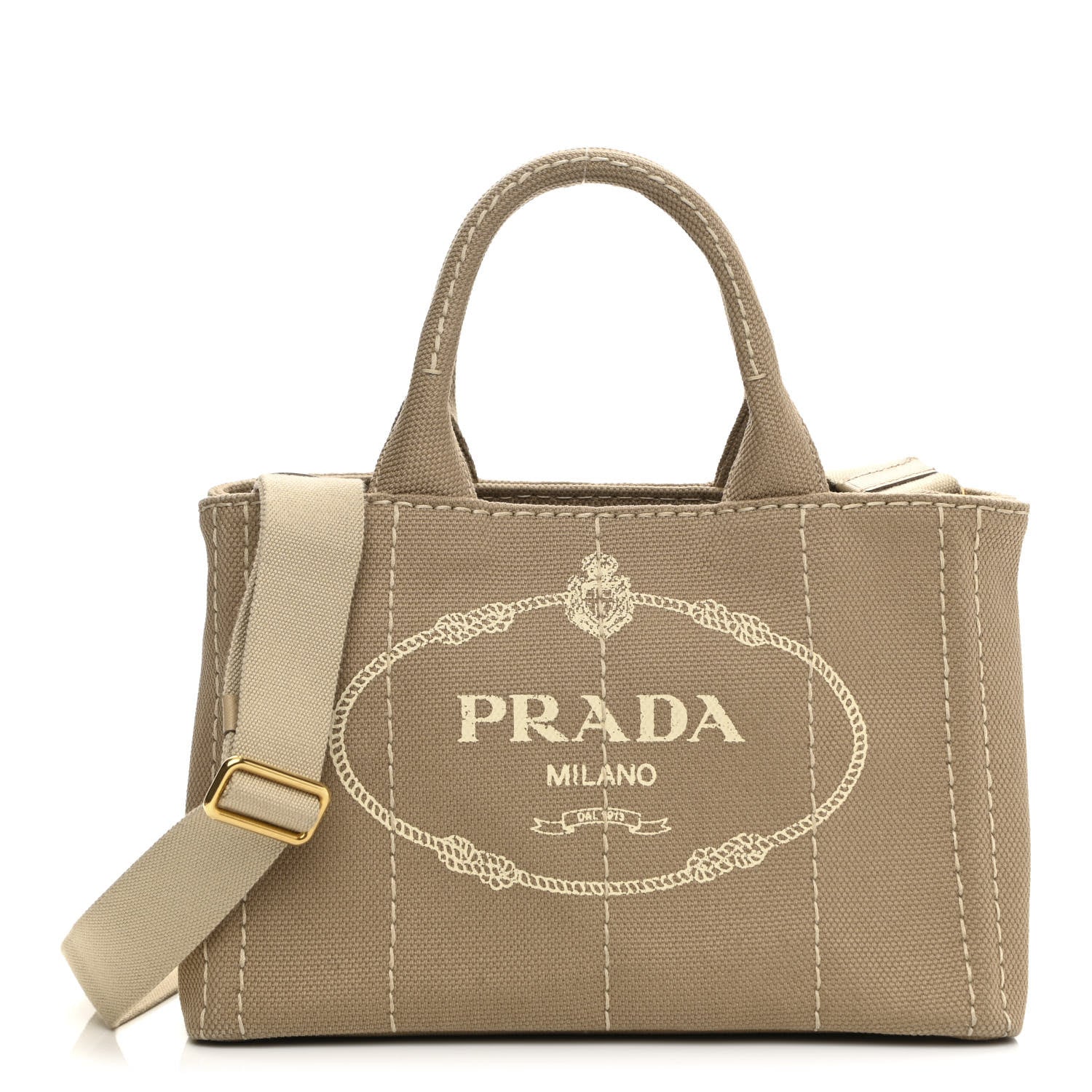 Prada Canapa Small Logo Tote Deserto 1 of 11