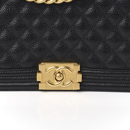 Chanel Caviar Quilted Medium Boy Flap Black 9 of 9