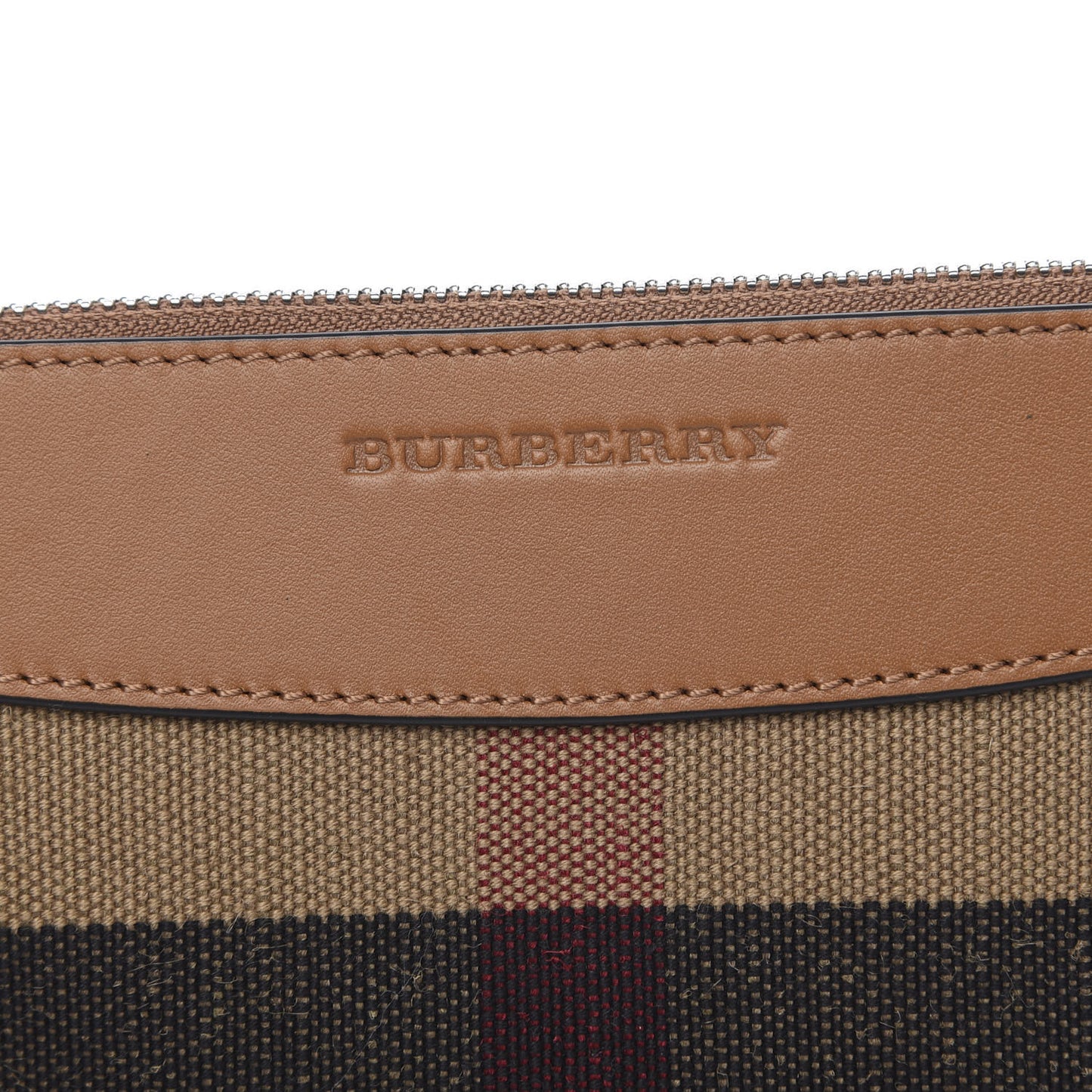 Mega Check Peyton Crossbody Clutch Bag Saddle Brown